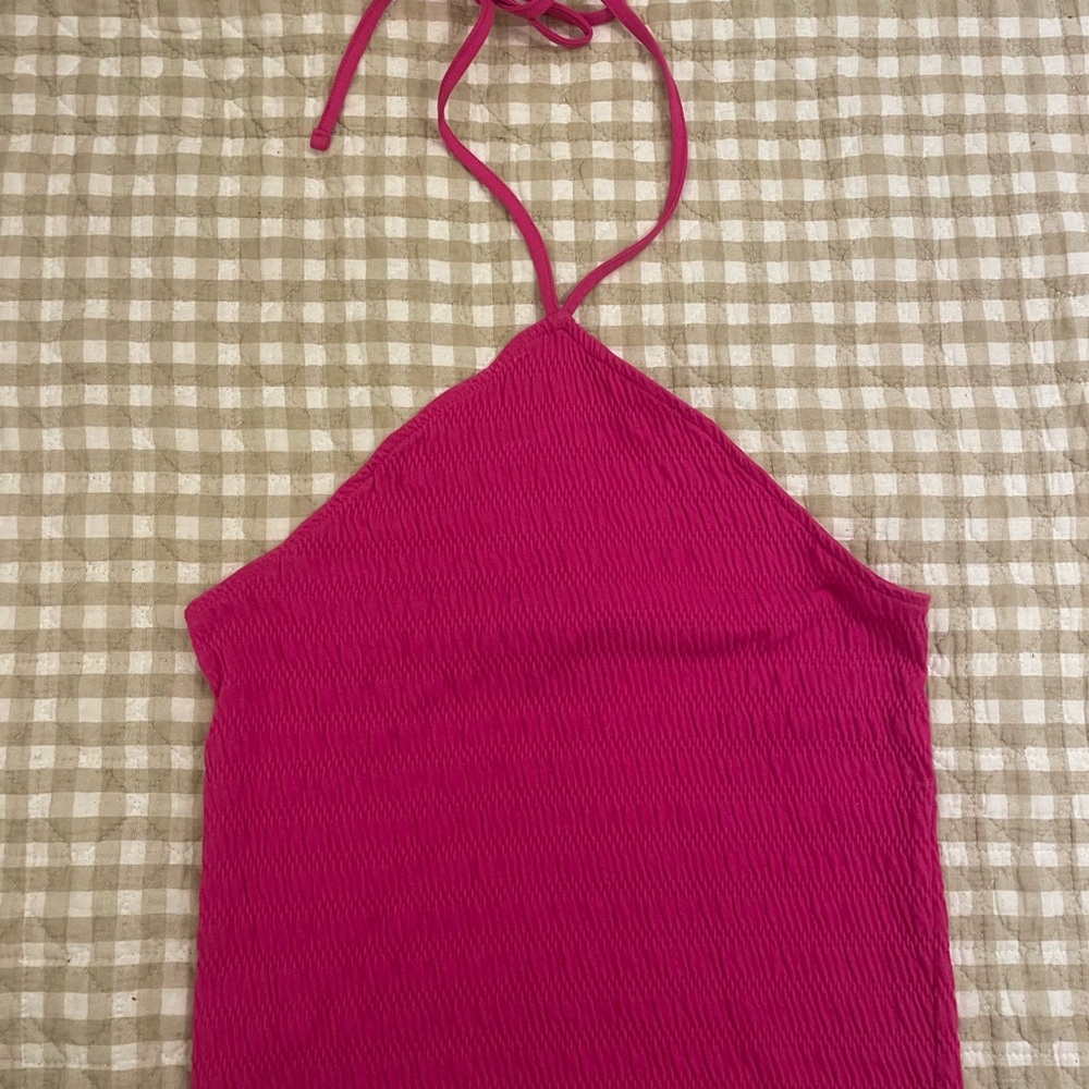 LOFT Pink Halter Neck Top